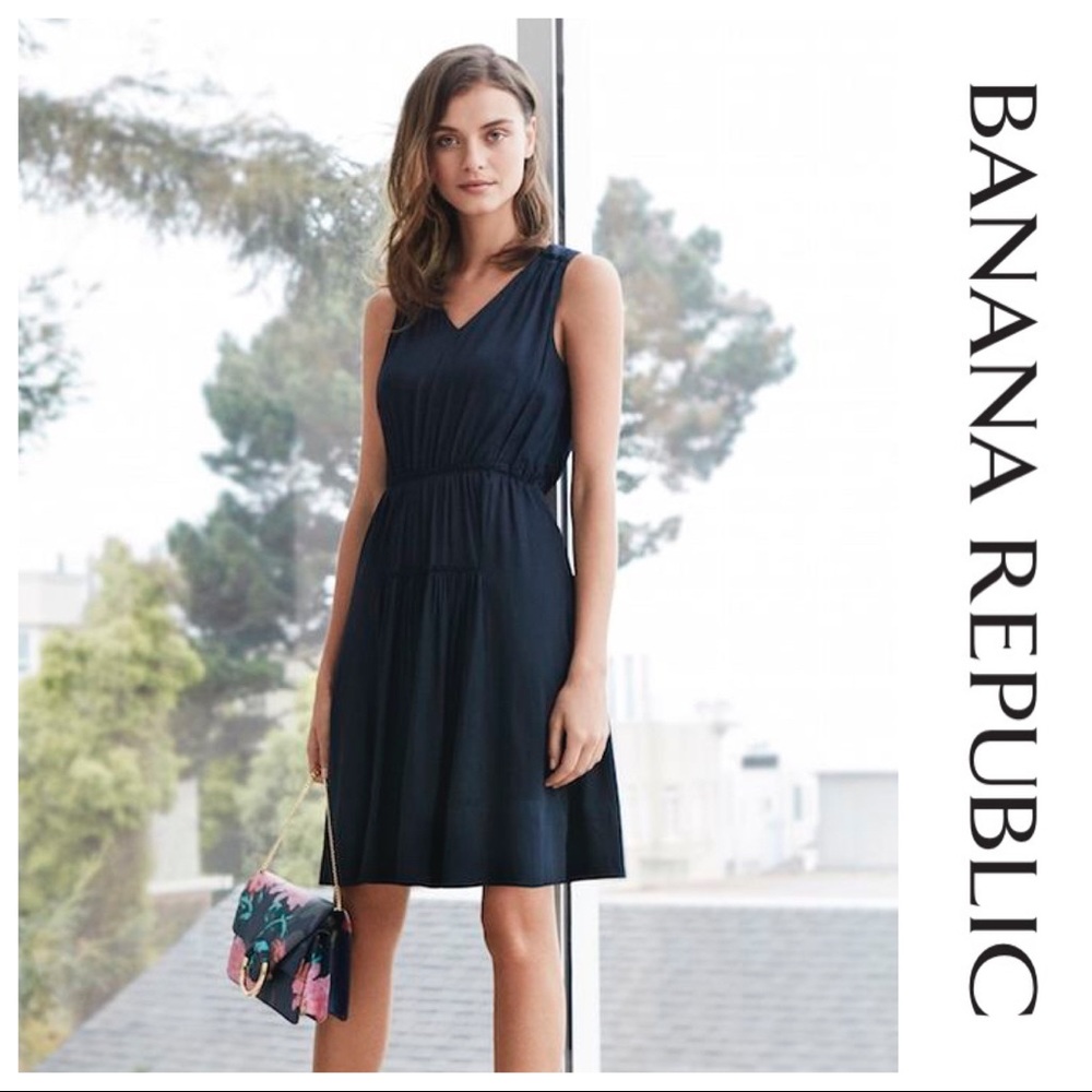 NWT Navy Banana Republic Sleeveless Dress, 4